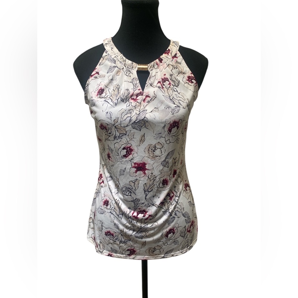 White House Black Market Floral Tank Top - GUC XS